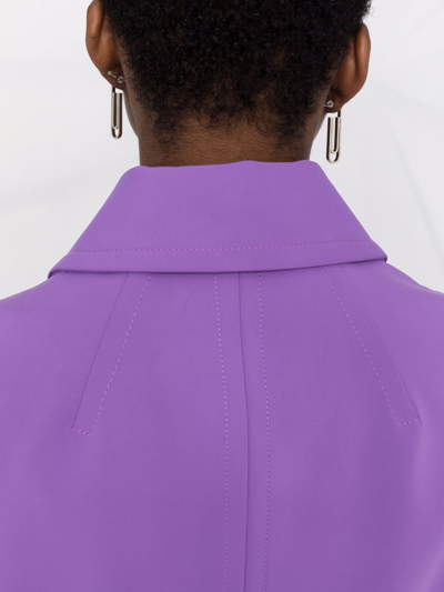 Shop Ambush Cropped Zip-up Jacket In Purple