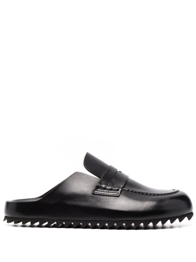 Shop Officine Creative High-shine Leather Mules In Schwarz