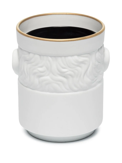 Ginori 1735 Il Seguace Candleholder And Black Stone Scented Candle (190g) In Schwarz