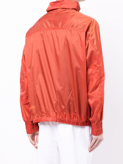 Shop Armani Exchange Zip-up Jacket In Orange