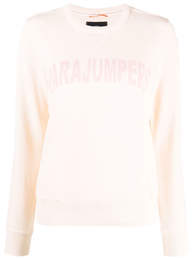 Shop Parajumpers Logo-print Cotton Sweatshirt In Rosa