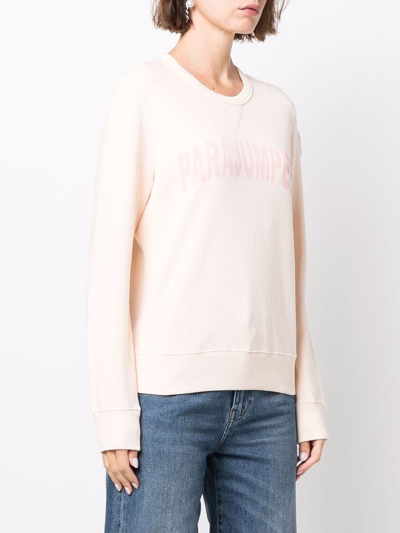 Shop Parajumpers Logo-print Cotton Sweatshirt In Rosa