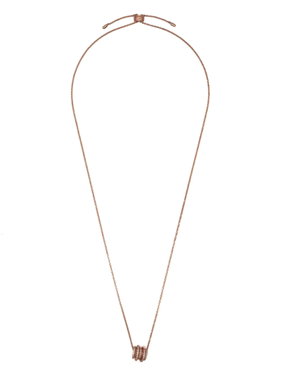 Shop Apm Monaco Hoop Detail Adjustable Necklace In Rosa