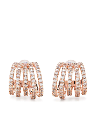 Shop Apm Monaco Croisette Five-hoop Earrings In Gold