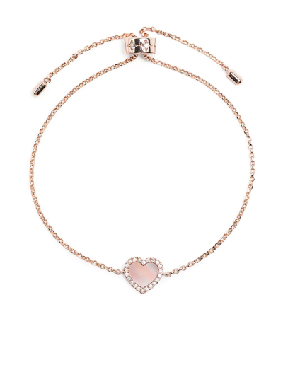 Shop Apm Monaco Valentine Crystal-embellished Necklace In Gold