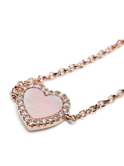 Shop Apm Monaco Valentine Crystal-embellished Necklace In Gold