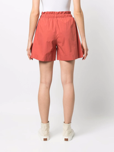 Shop Woolrich Drawstring Waist Shorts In Rot