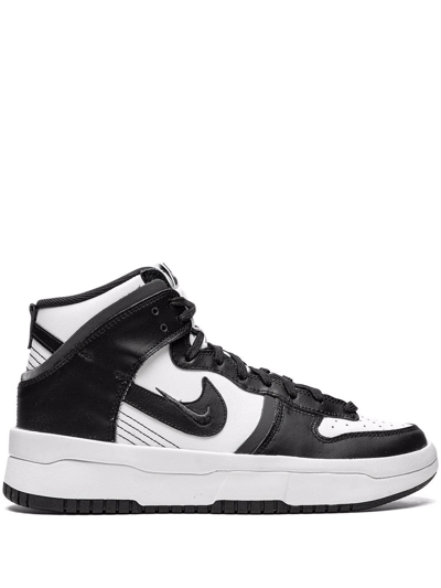 Shop Nike Dunk High Up "panda" Sneakers In Black