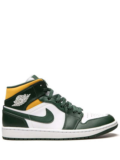 Shop Jordan Air  1 Mid "sonics" Sneakers In Green
