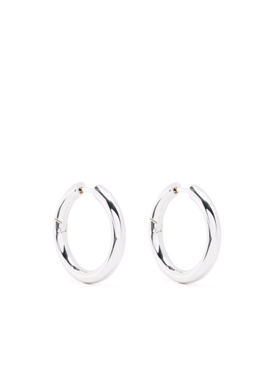 Shop Federica Tosi Eva Hoop Earrings In Silber
