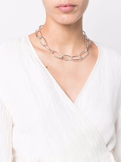 Shop Federica Tosi Lace Bolt Chain Necklace In Silber