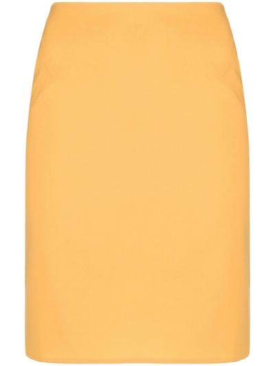 Shop Jacquemus Classic Pencil Skirt In Orange