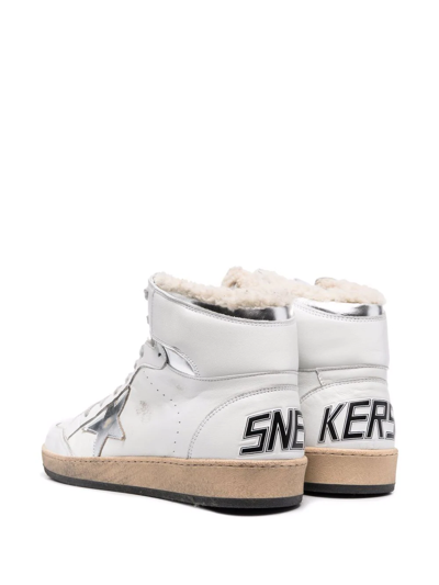 Golden Goose White Sky-star High-top Sneakers In White