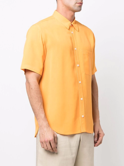 Shop Jacquemus Embroidered-logo Shirt In Orange