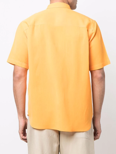 Shop Jacquemus Embroidered-logo Shirt In Orange