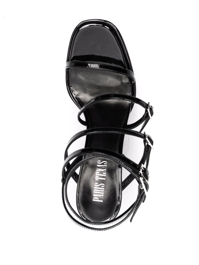 Paris Texas Strappy 135mm Platform Sandals In Schwarz