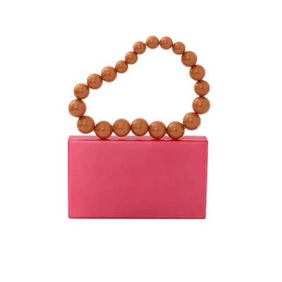 Charlotte Olympia Necklace Pandora Clutch In Pink