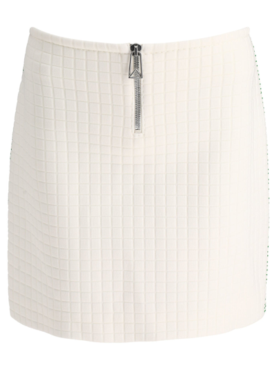 Shop Bottega Veneta Matelasse Skirt In White