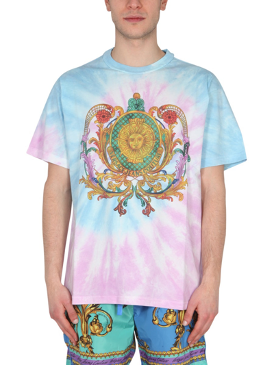 Shop Versace Jeans Couture Printed T-shirt In Multicolour