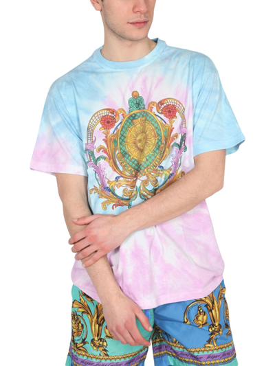 Shop Versace Jeans Couture Printed T-shirt In Multicolour