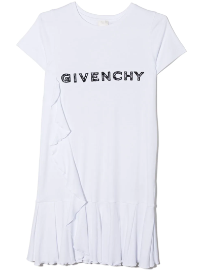 kutter Tilslutte Midlertidig Givenchy Teen 4g Lace-detail Logo T-shirt Dress In White | ModeSens