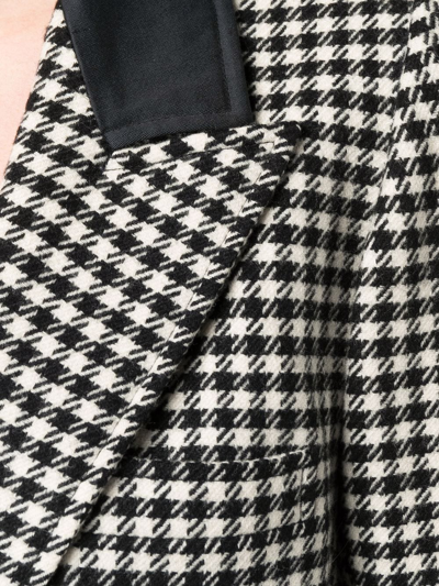 Pre-owned Saint Laurent 2000s Houndstooth-pattern Single-breasted Blazer In Black