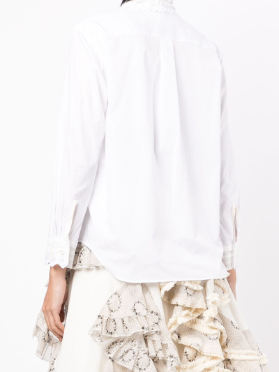 Shop Comme Des Garçons Tao Lace-collar Shirt In White