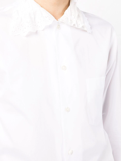 Shop Comme Des Garçons Tao Lace-collar Shirt In White