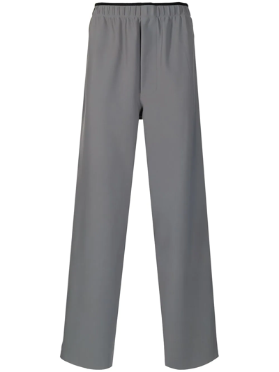 Shop Gr10k Elasticated-waist Trousers In Grey