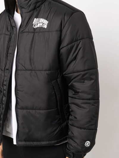 Shop Billionaire Boys Club Logo-print Padded Jacket In Black