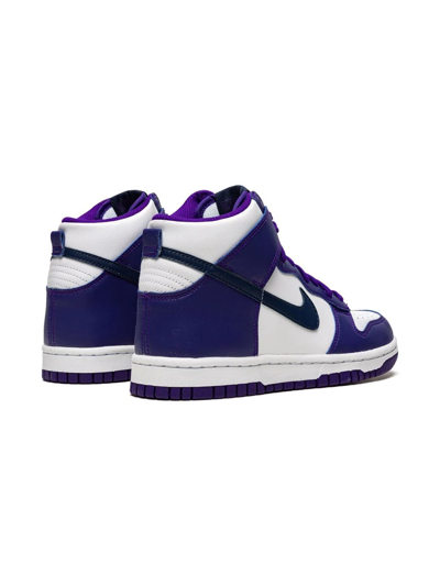 Shop Nike Dunk High "electro Purple Midnght Navy" Sneakers In Blue