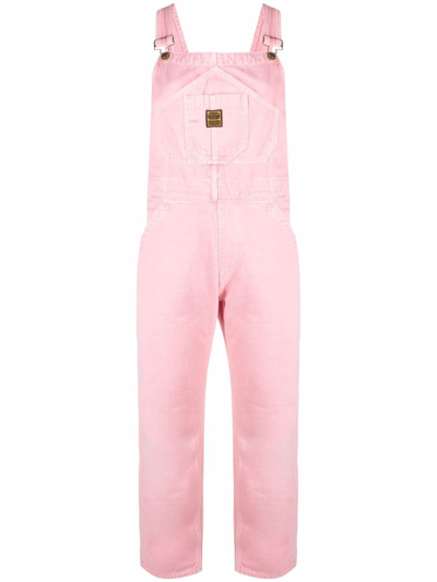 Shop Washington Dee Cee Logo-patch Organic-cotton Jumpsuit In Pink