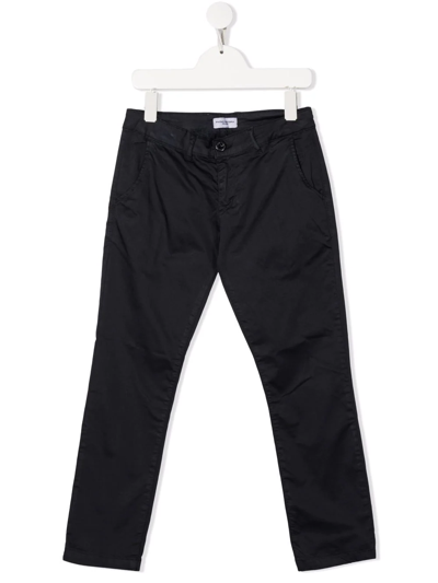Shop Paolo Pecora Mid-rise Slim-fit Chinos In Blue