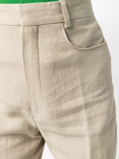 Jacquemus Sauge High-waisted Flared Trousers In Neutrals