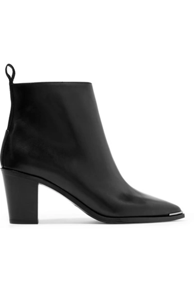 Acne Studios Black Grained Leather Loma Boots