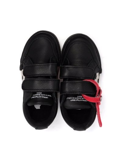 Shop Off-white Vulcanized Touch-strap Sneakers In Black