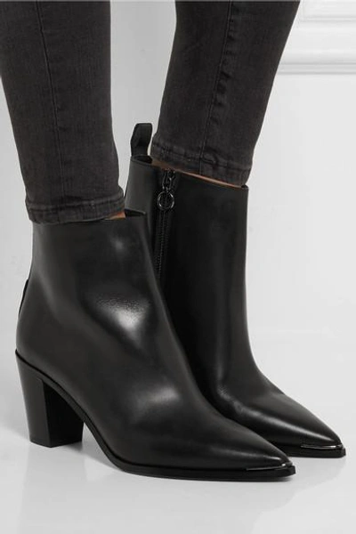 Acne Studios Black Grained Leather Loma Boots | ModeSens
