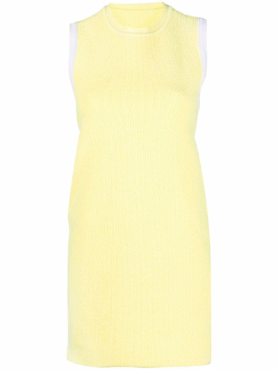 Shop Jacquemus Cut-out Back Dress In Yellow