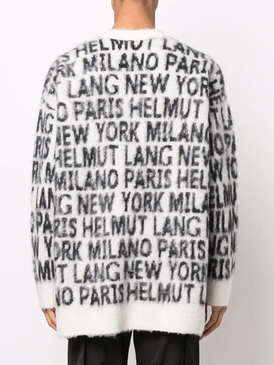 Shop Helmut Lang City Slogan-knit Alpaca-wool Jumper In Weiss