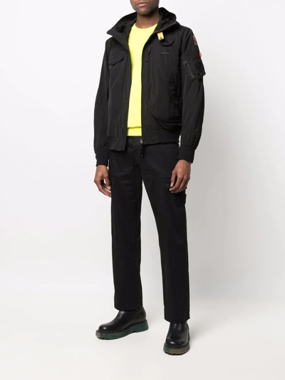 Parajumpers Gobi Black Nylon Jacket With Pockets In Schwarz