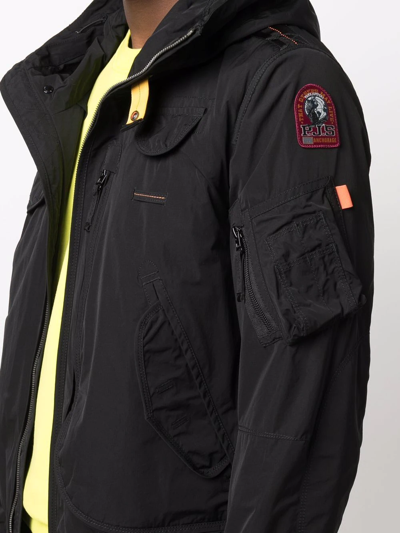 Parajumpers Gobi Black Nylon Jacket With Pockets In Schwarz
