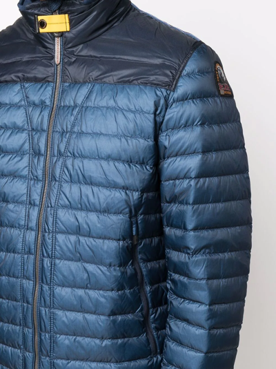 Shop Parajumpers Two-tone Padded Jacket In Blau