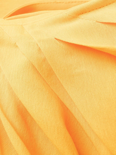 Shop Jacquemus Bahia Sash Mini Dress In Orange