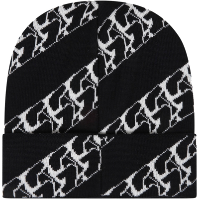 Givenchy Logo Chain-print Beanie In Black