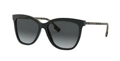 Shop Burberry Grey Gradient Square Ladies Sunglasses 0be4308 3853t3 56 In Black,grey