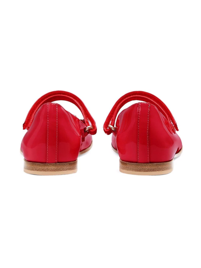 Shop Gucci Horsebit-detail Leather Ballerina Shoes In Red