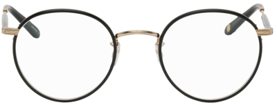 Shop Garrett Leight Black Wilson Glasses In Black/gold