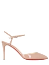 CHRISTIAN LOUBOUTIN 85Mm Rivierina Patent Leather Sandals, Nude