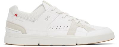 Shop On White Vegan Leather 'the Roger Clubhouse' Sneakers In White | Sand