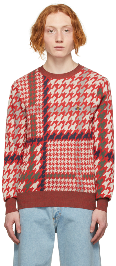 Shop Vivienne Westwood Multicolor David Sweater In Red